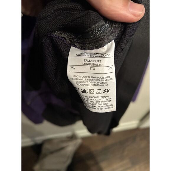 TCU Horned Frogs Nike Mens 3XL Tall Purple Full Zip Windbreaker Jacket - Picture 11 of 11